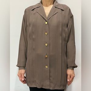 Chanel vintage grey/brown blouse